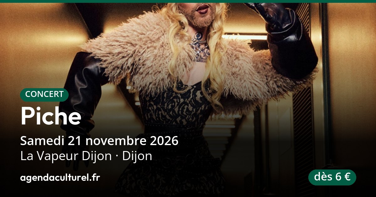 Piche en spectacle musical à Dijon, 21 novembre 2026