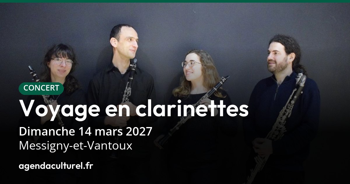 Voyage en clarinettes à Messigny-et-Vantoux le 14 mars 2027