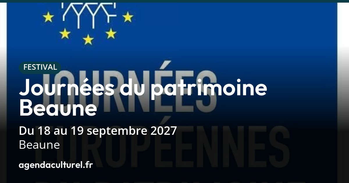 Journées du Patrimoine 2027 à Beaune