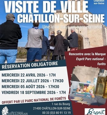 Visite commentée de Châtillon-sur-Seine, une ville dans un Parc national