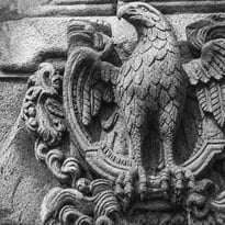 Sculpture en direct de la tête de l'aigle disparue