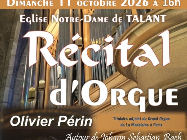 Concert d'Orgue à Talant avec Olivier Périn